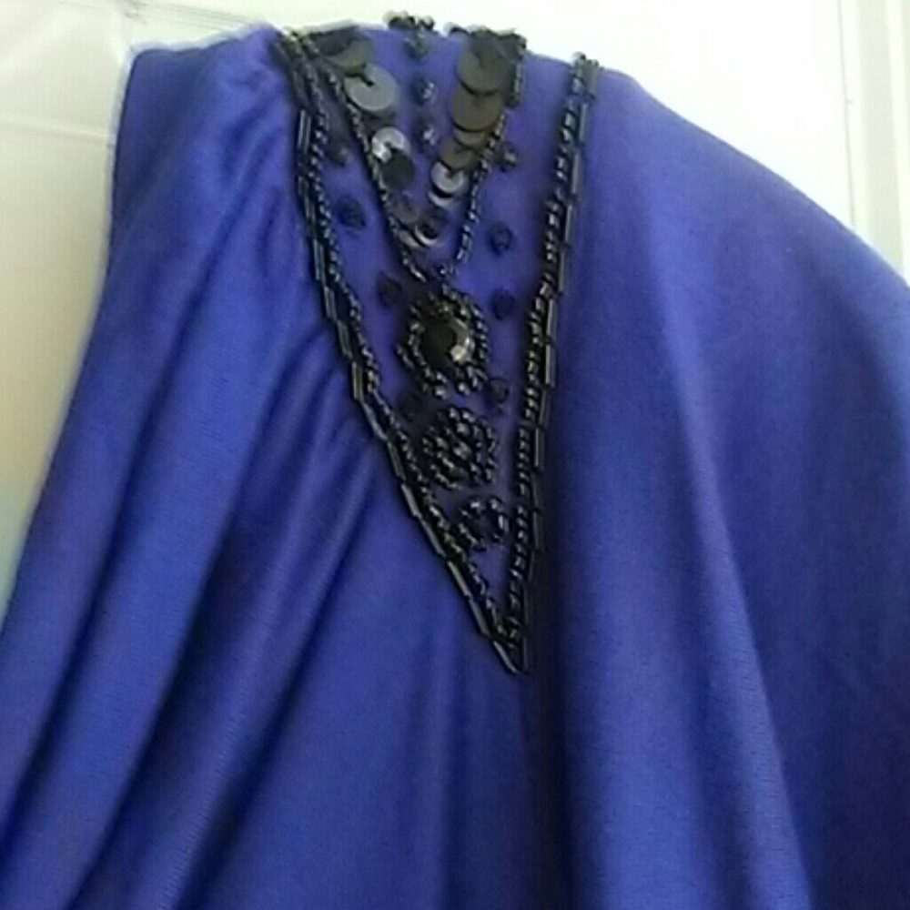 brilliant blue boatneck tee